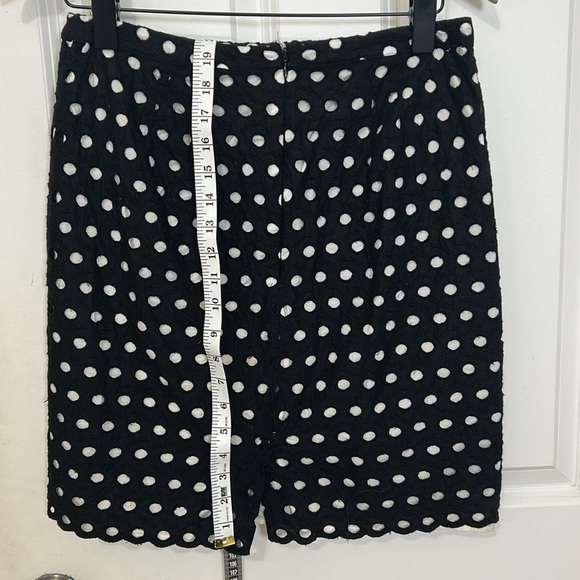 LOFT polkadot Eyelet Skirt Size 4 pencil skirt - Picture 3 of 5